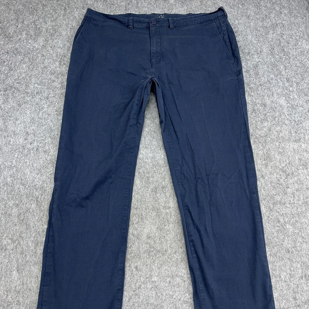 Mack Weldon Pants Mens 38x34 Navy Blue Stretch Chino Casual Straight Actual38x32